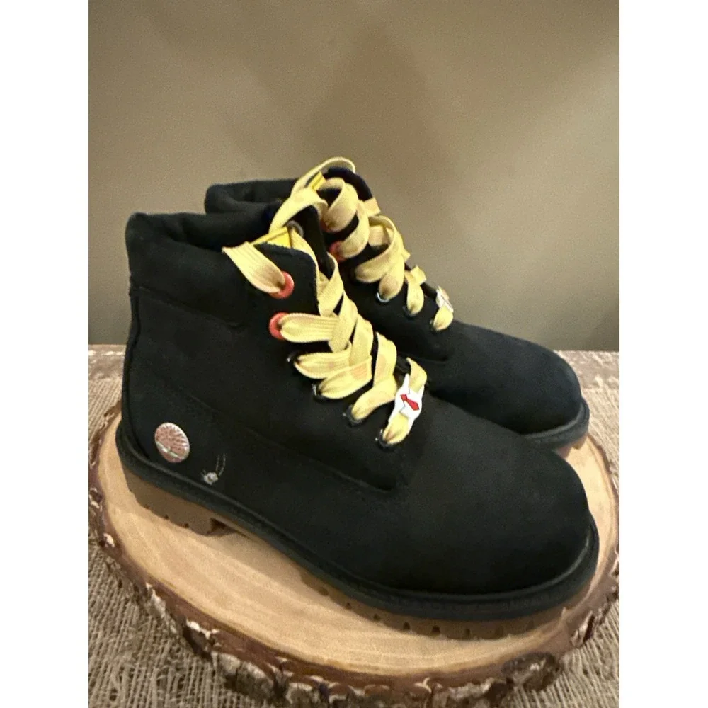 Timberland x SpongeBob SquarePants Waterproof Boot Black Nubuck Very Rare Sz-1